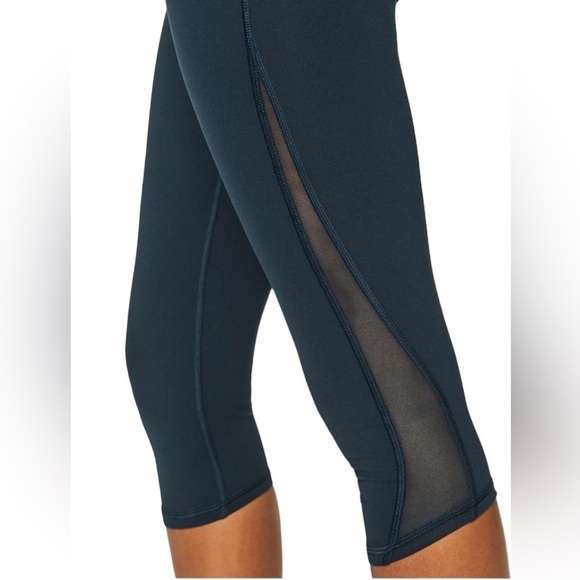 Lululemon Train Times Crop 17" Inseam Legging Nocturnal Teal Blue High Rise Sz 6 - Picture 4 of 10